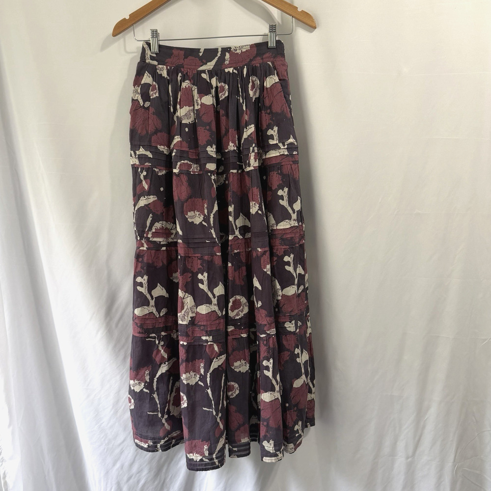 Cleobella NWT Organic Emery Maxi Skirt Purple Size XS Boho Peasant Hippie Long